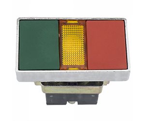 DUAL PUSH BUTTON SWITCH, RED GREEN ILLUM.; OMAX #204872